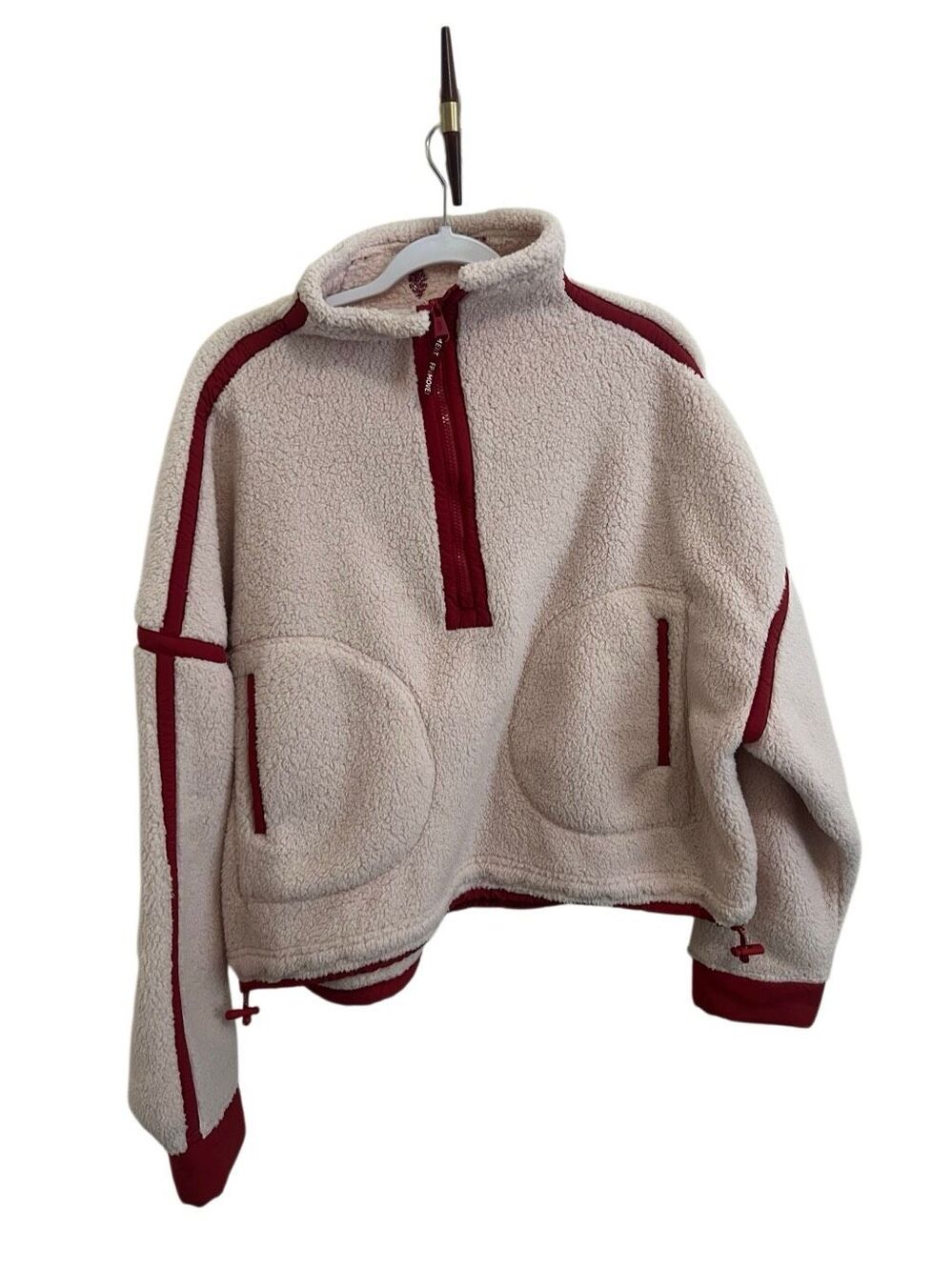 Free People FP Movement Mountain High Half-Zip Fleece Jacket Pullover size Large